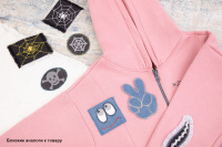 Термоаппликация заплатка 12*12см 2шт светло- синий