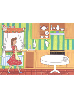 Раскраска А4  8стр. с наклейками "Раскрась и наклей. В доме"