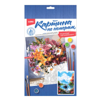 Картина по номерам на картоне 20*30см "Озеро в горах"