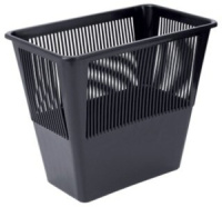 Корзина для мусора прямоугольная сетчатая 12л чёрная
