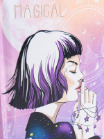 Блокнот А6 7БЦ  80л "Девушка и астрология" кл., глянц.лам., лен