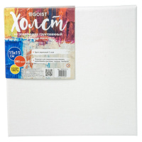 Холст на подрамнике 15*15см, хлопок 100%, мелкое зерно, 280гр/м, акрил, белый