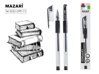 Ручка гелевая MAZARI чёрная, ДЛЯ ЕГЭ, 0,5мм, мягкий грип, сменный стержень 128мм