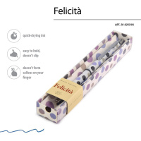 Ручка в футляре "Felicita. Горошек" шарик., 0,7мм, металл., синие чернила