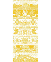 Набор термонаклеек для яиц 74*358мм, 7шт/уп "Золотые мотивы"