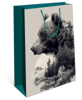 Пакет подар. бумажн. 26*32*12 см, 130гр/м2  Медведь