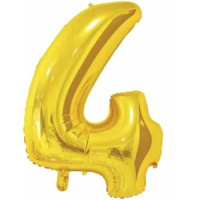 Шар фольга 26" ЦИФРА 4  26" Gold