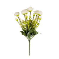 Декоративные элементы "Цветы" белый, 34см