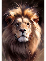 Блокнот А6 7БЦ  80л "Красивый лев" кл., глянц.лам., лен