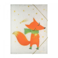 Папка  для тетрадей  А4 на резинках . Волшебные лисы