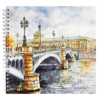 Скетчпад 195*195мм  40л., гребень, 100гр/м2 "Набережная"