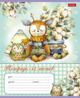 Тетрадь А5 12л кл. Hatber "МимиЛапки" тисн., белизна 98%