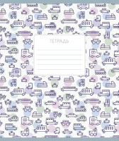 Тетрадь А5 12л лин.    "Детские узоры" тисн.фольгой, белизна 100%