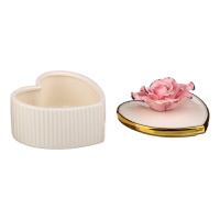 Шкатулка 10см "Сердечко", керамика