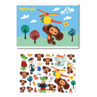 Альбом А5 20л скоба "Чебурашка" 100гр/м2, с наклейками