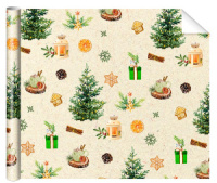 Бумага упаковочная 70*100см "Ретро"