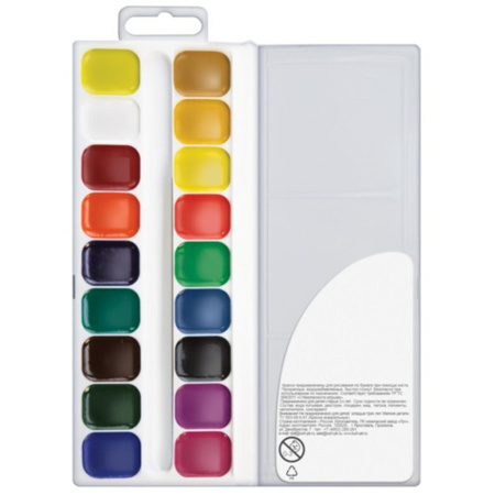 Акварельные краски 18цв. Классика, медовые, п\упак, б\к