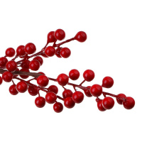 Декор новогодний 63см "Веточка с ягодами"