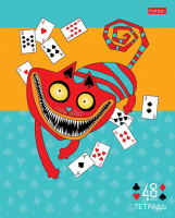 Тетрадь А5 48л кл. Hatber "Ах, Алиса" выб.лак., 5 диз.в блоке, белизна 100%