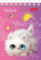 Блокнот А7  40л гребень "Кошарики" клетка