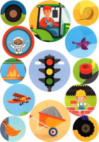 Книжка А4  8стр. с наклейками "Большие наклейки. Для мальчиков"