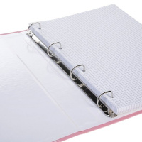 Тетрадь  А4  80л кл. на кольцах Hatber "NEWtone PASTEL. Розовый кварц" софт-тач