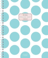 Тетрадь А5  96л кл. гребень Hatber "Горохи" софт-тач, многоцв.срез, перф.на отрыв,4диз.в блоке