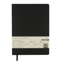 Скетчбук 179*250мм  80л., сшивка, 100гр/м2, "Sketch and Art. Черный"