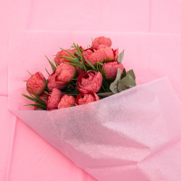 Бумага тишью 50*66см, 14гр/м2, Розовая, 10шт/уп