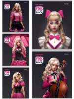 Тетрадь А5 48л кл. Проф-Пресс "Pink&Black" 5 диз.в спайке, белизна 100%