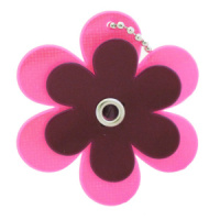 Подвеска светоотражающая ПВХ "Цветок" фиолетово-розовый