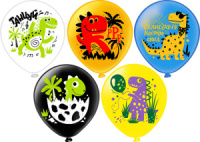 Шар с рисунком 12"  Динозаврики! 30 см 25 шт. в уп.