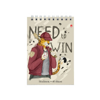 Блокнот А6  40л гребень "На спорте" клетка