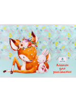 Альбом А4  8л скоба "Микс" пл. 100гр/м