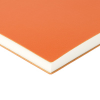 Ежедневник недат. А5 128л., мягк.пер., иск.кожа "Grand. Оранжевый" лин.