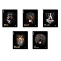 Тетрадь А5  96л кл. Erich Krause "Собаки", матовая ламинация+выборочный УФ-лак MIX-PACK