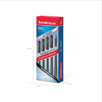 Ручка гелевая EK G-SOFT чёрная, 0,38мм, черн. корпус, покрытие Soft touch