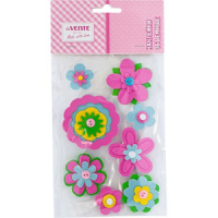 Набор наклеек объемные  "Цветы" 11*18см, из фоамирана
