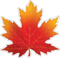 Украшение на скотче 18*18см "Красный клен"