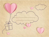 Конверт для денег 115*90мм "Крафтовые облачка"