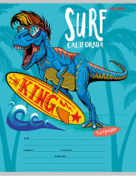 Тетрадь А5 12л косая лин. Проф-Пресс "Клевый серфинг", 5 диз.в спайке