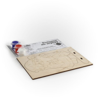 Набор росписи по дереву. Новогодний сувенир "Дед Мороз"