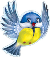 Украшение на скотче 20*20см  "Синичка"