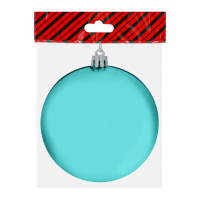 Ёлочный шар 10 см Голубой, пластик