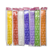 Бант подарочный затягивающийся  14см с розочками, ассорти