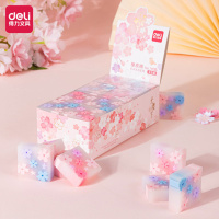 Ластик Deli 35*35*11 мм ПВХ, ассорти