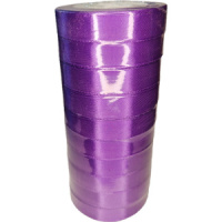Лента упаковочная атласная 20мм, 22 м фиолетовая (10шт/уп)