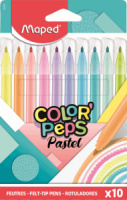Фломастеры  10цв "Maped. Color Peps Pastel", суперсмываемые