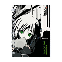 Блокнот А6  80л гребень "Manga anime. City" клетка