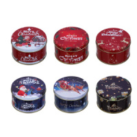 Шкатулка новогодняя 7см , металл, 6 дизайнов